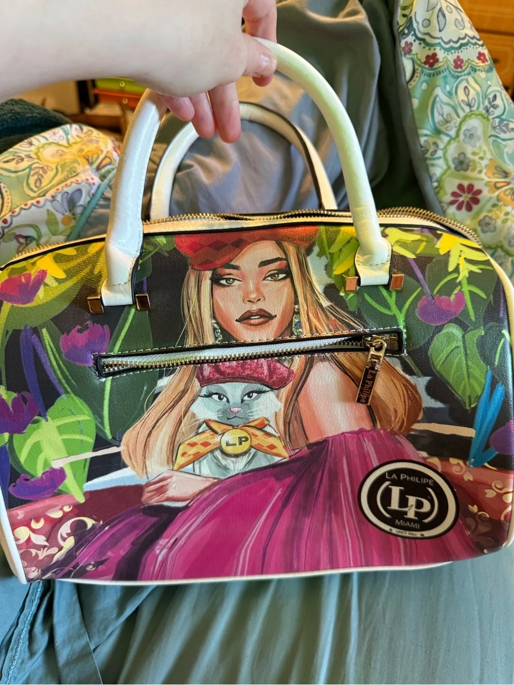 La Philipe Blooming Garden Classic Handbag